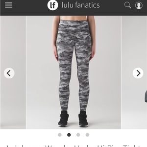 Lululemon Wunder Under Hi-Rise Tight - Hazy Days black white